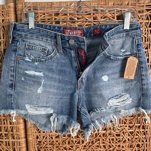 Lucky Brand Blue Distressed Jean Shorts